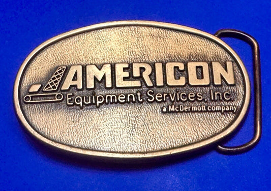 American Equipment services inc - McDermor Company Promotional belt buckle