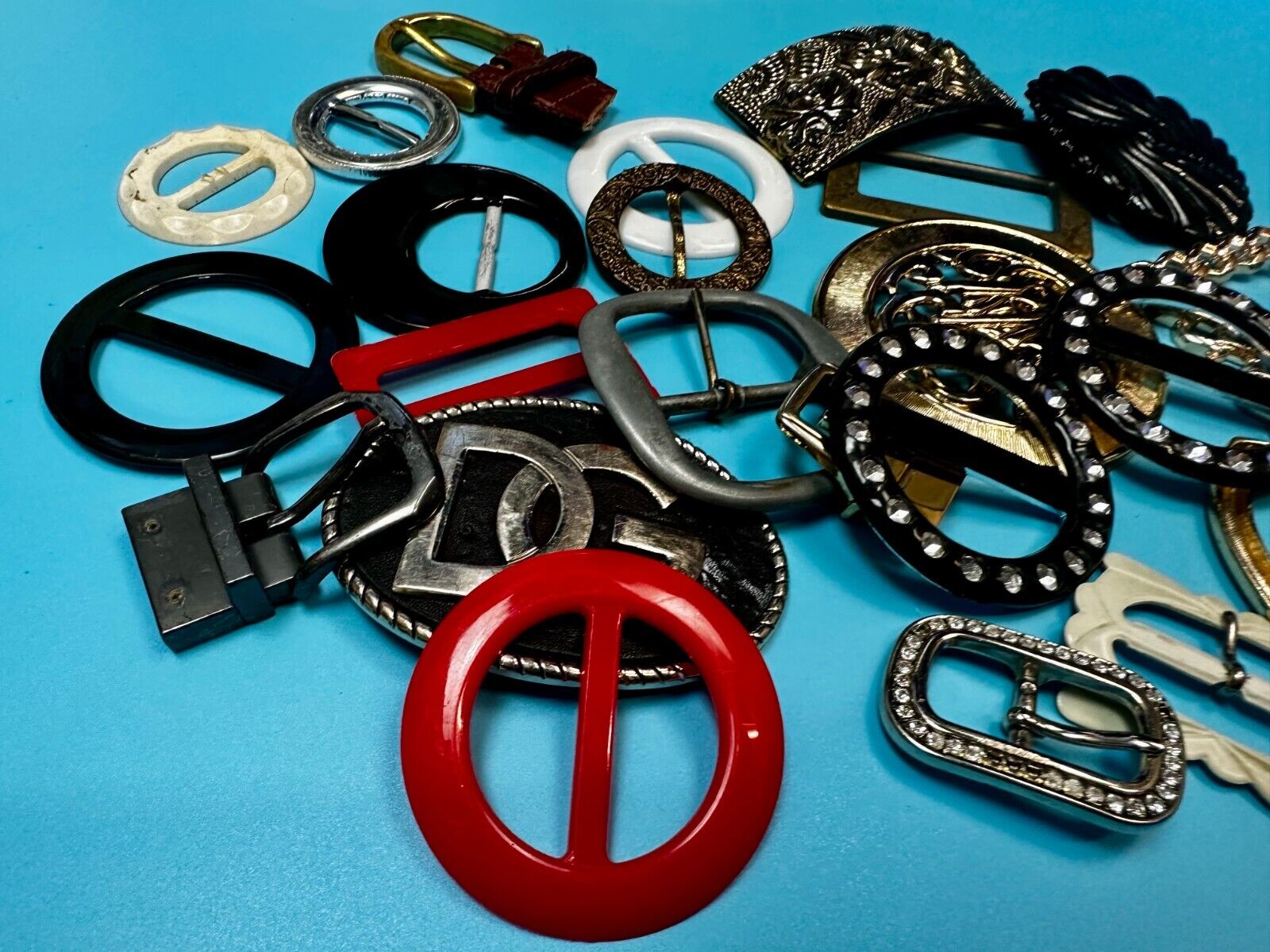 23 Vintage to Modern Scarf Slides Belt buckles -  Lot, Grab Bag - Resale Gifts!