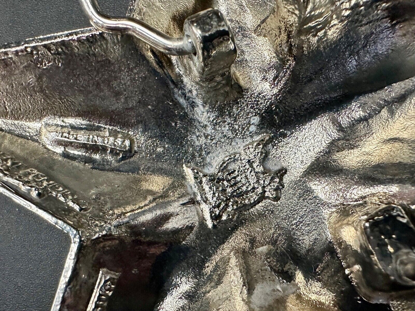 3D STAR dimensional vintage belt buckle by silver star -  missing rhinestone's