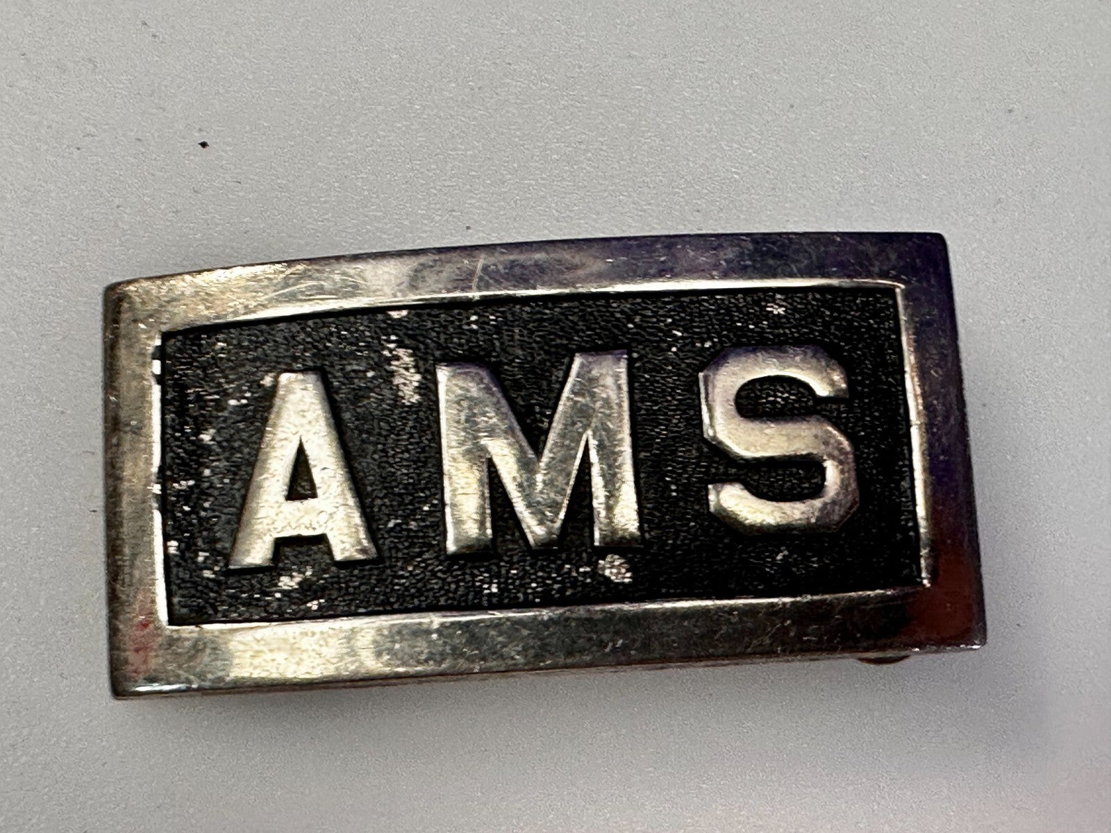 AMS Advanced Math & Science High School Initials Letters Belt Buckle