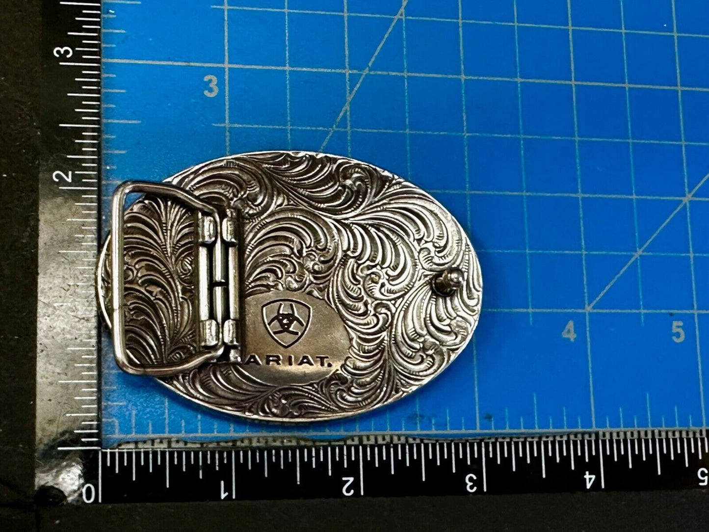 Ariat - Western flower swirl design oval replacement belt buckle