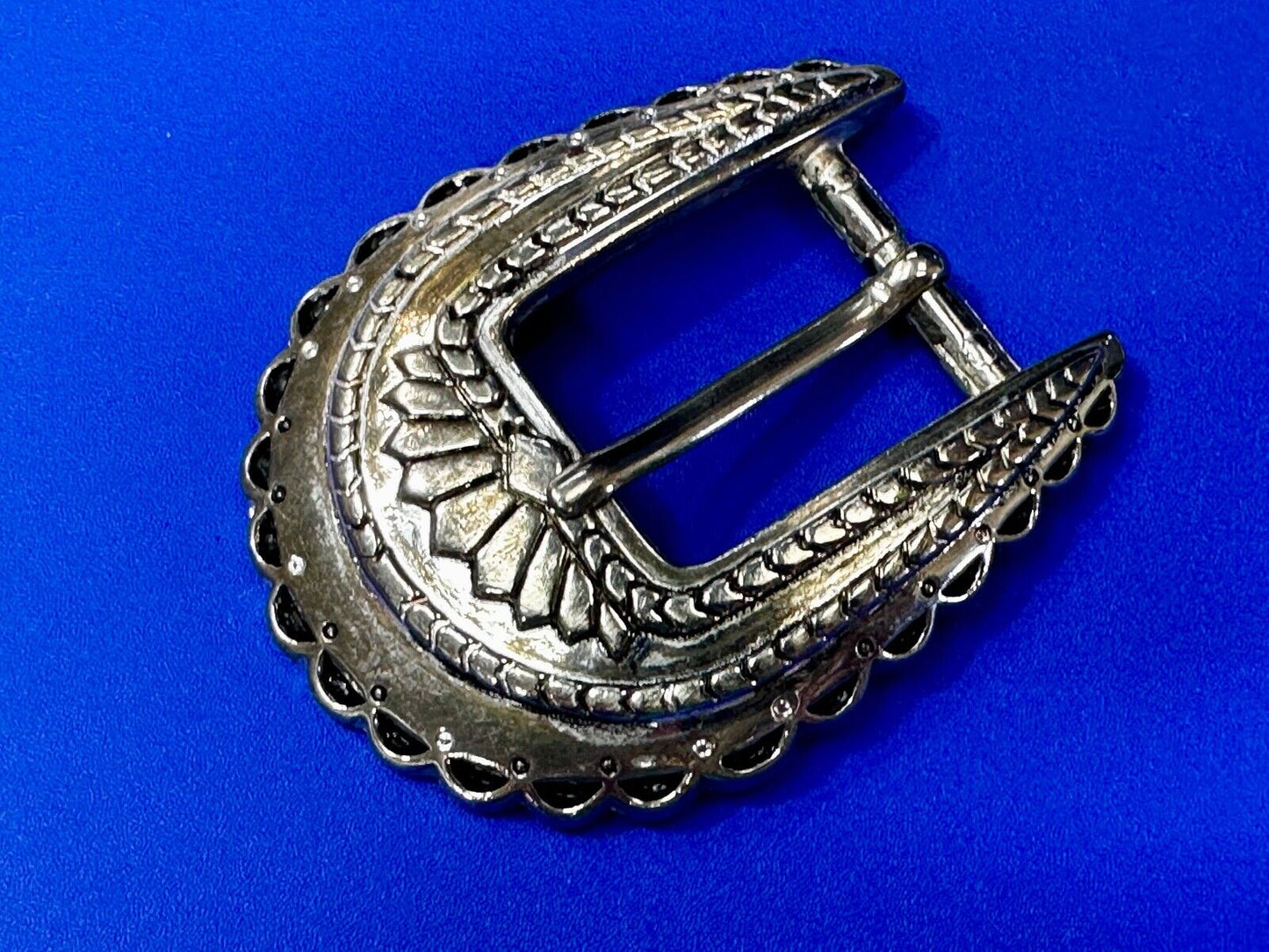 Unique Raised Dimensional Vintage Replacement Ornate 3" Wide Belt Buckle