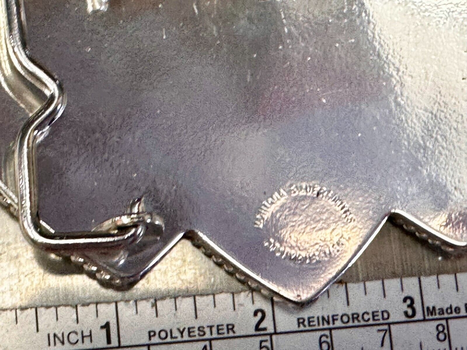 Triple 3 Hearts  Etched Floral Vintage Large Montana Silversmiths Belt Buckle
