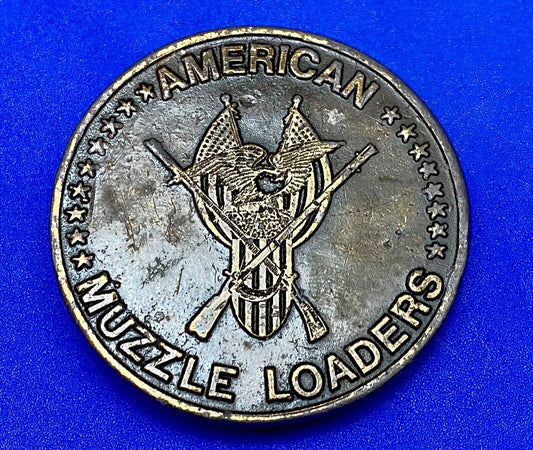 American Muzzle Loaders Vintage Tiffany Studio NY belt buckle Protect Gun Rights