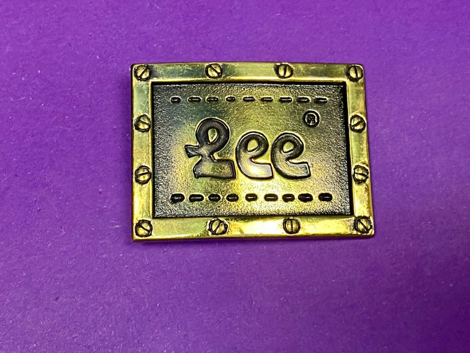 Vintage Lee Brand Nyc Lee Jeans Company Belt Buckle  Screw Studded