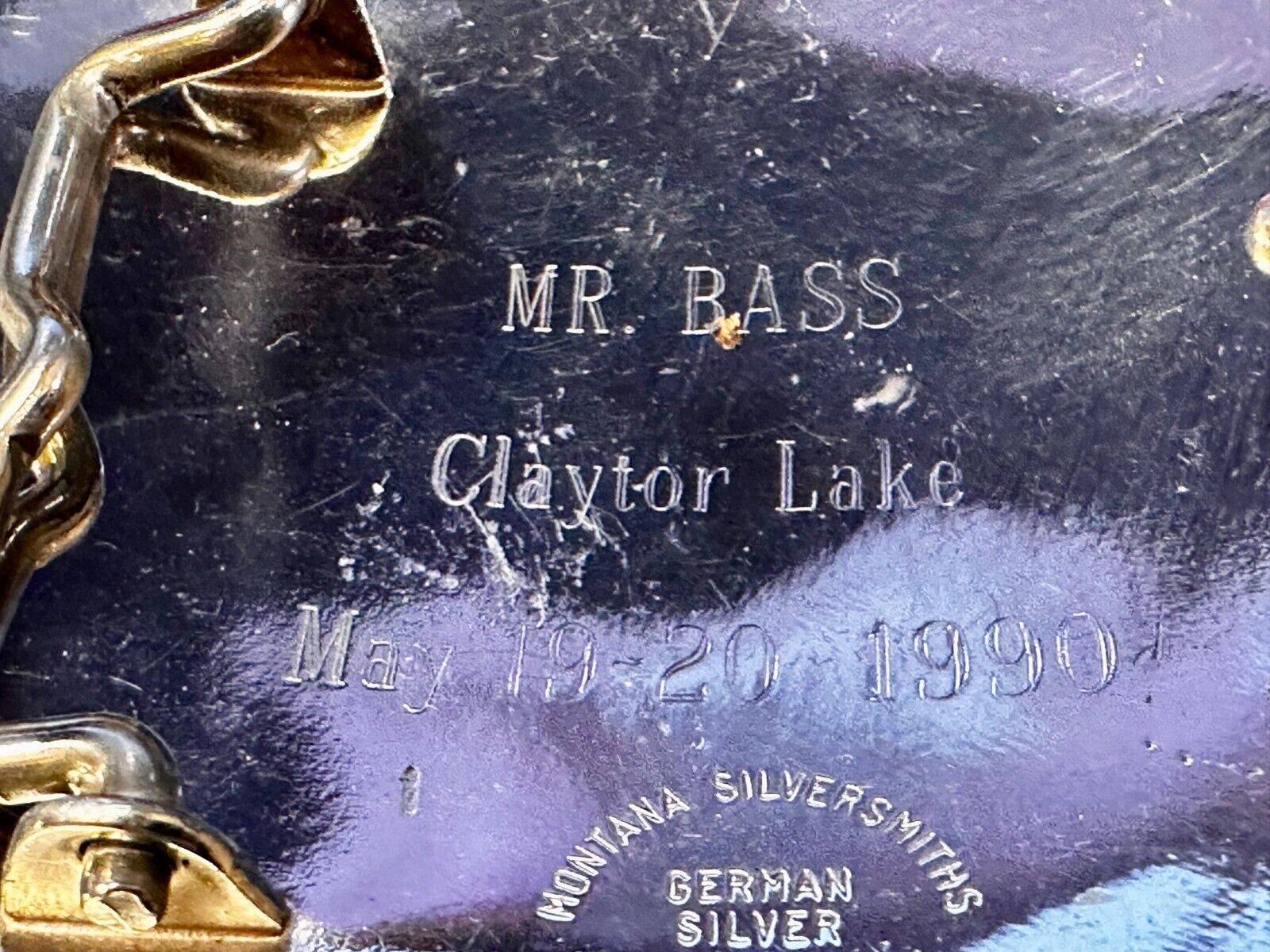 VA State Mr. Bass Fishing Clayton Lake Trophy Montana Silversmiths Belt Buckle
