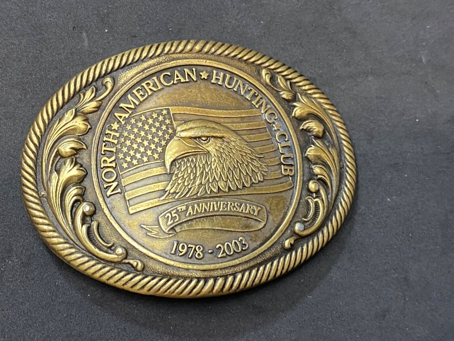 2003  25th anniversary North American Hunting Club commemorative belt buckle