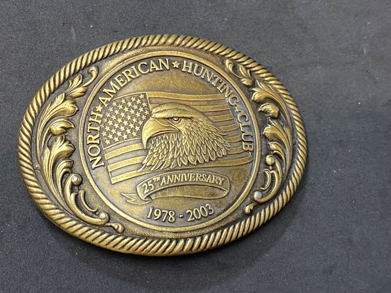 2003  25th anniversary North American Hunting Club commemorative belt buckle