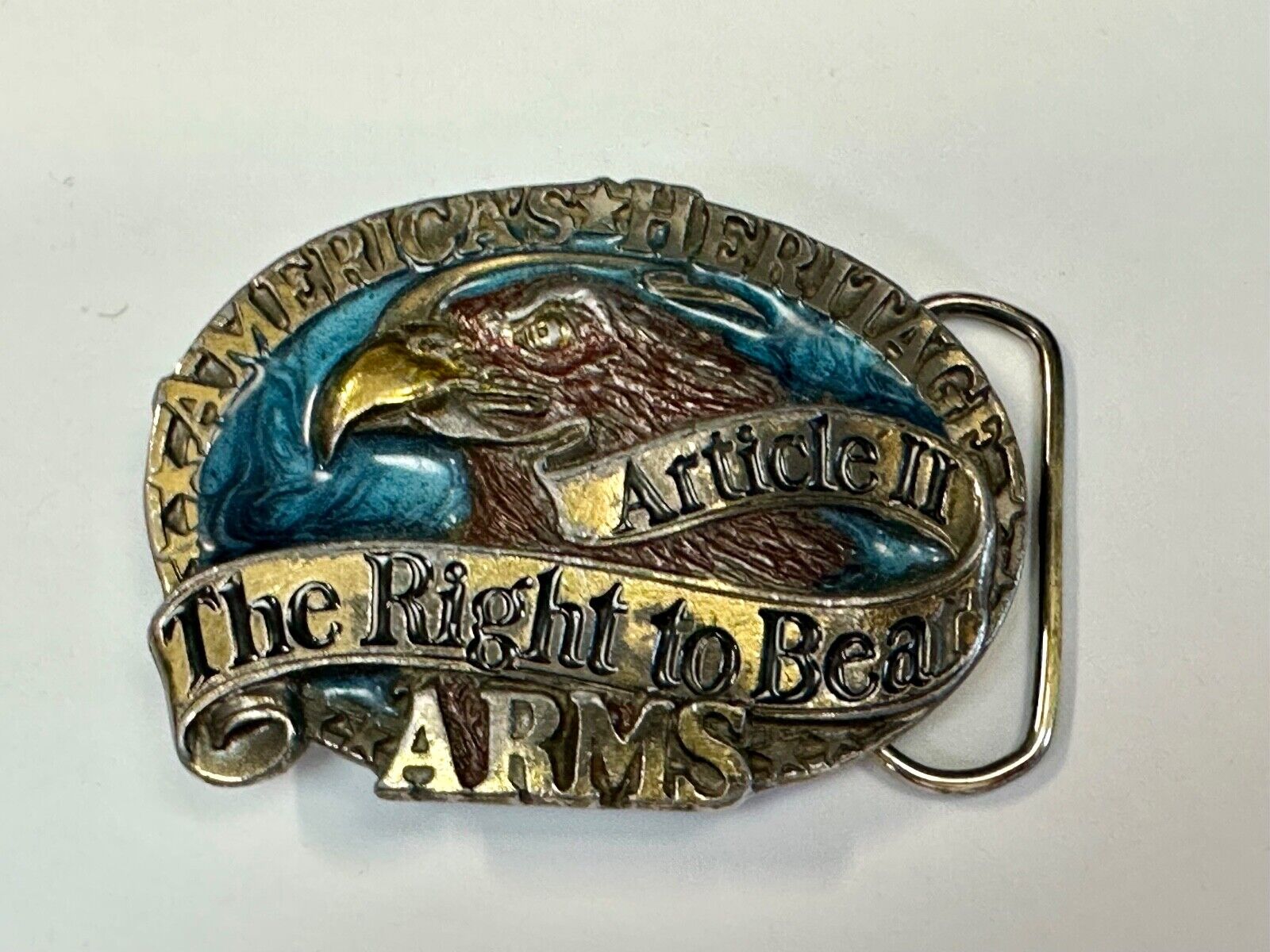 2nd amendment The Right to keep & Bear Arms patriotic great American belt buckle