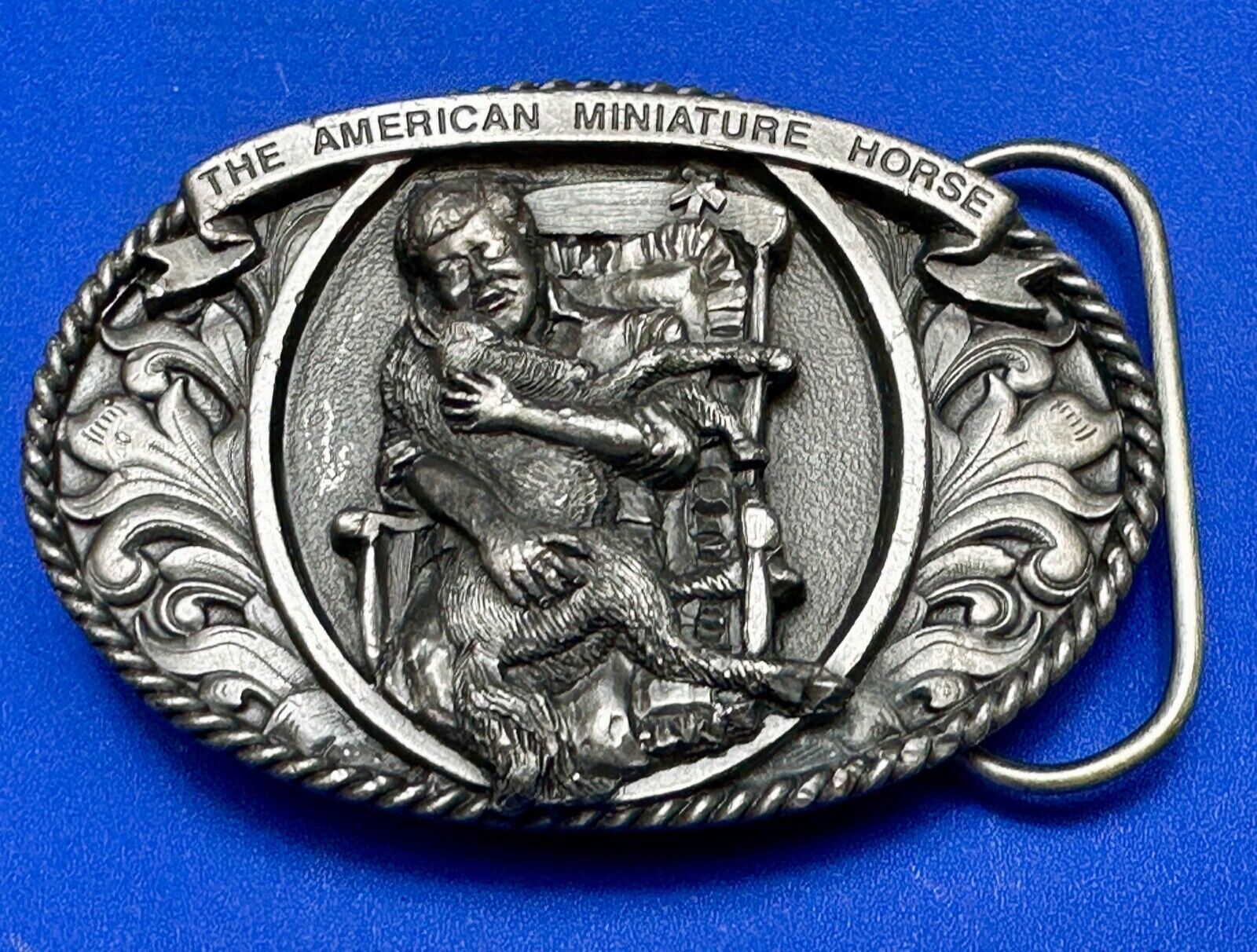 The American mini miniature horse commemorative belt buckle Love You can Hold!