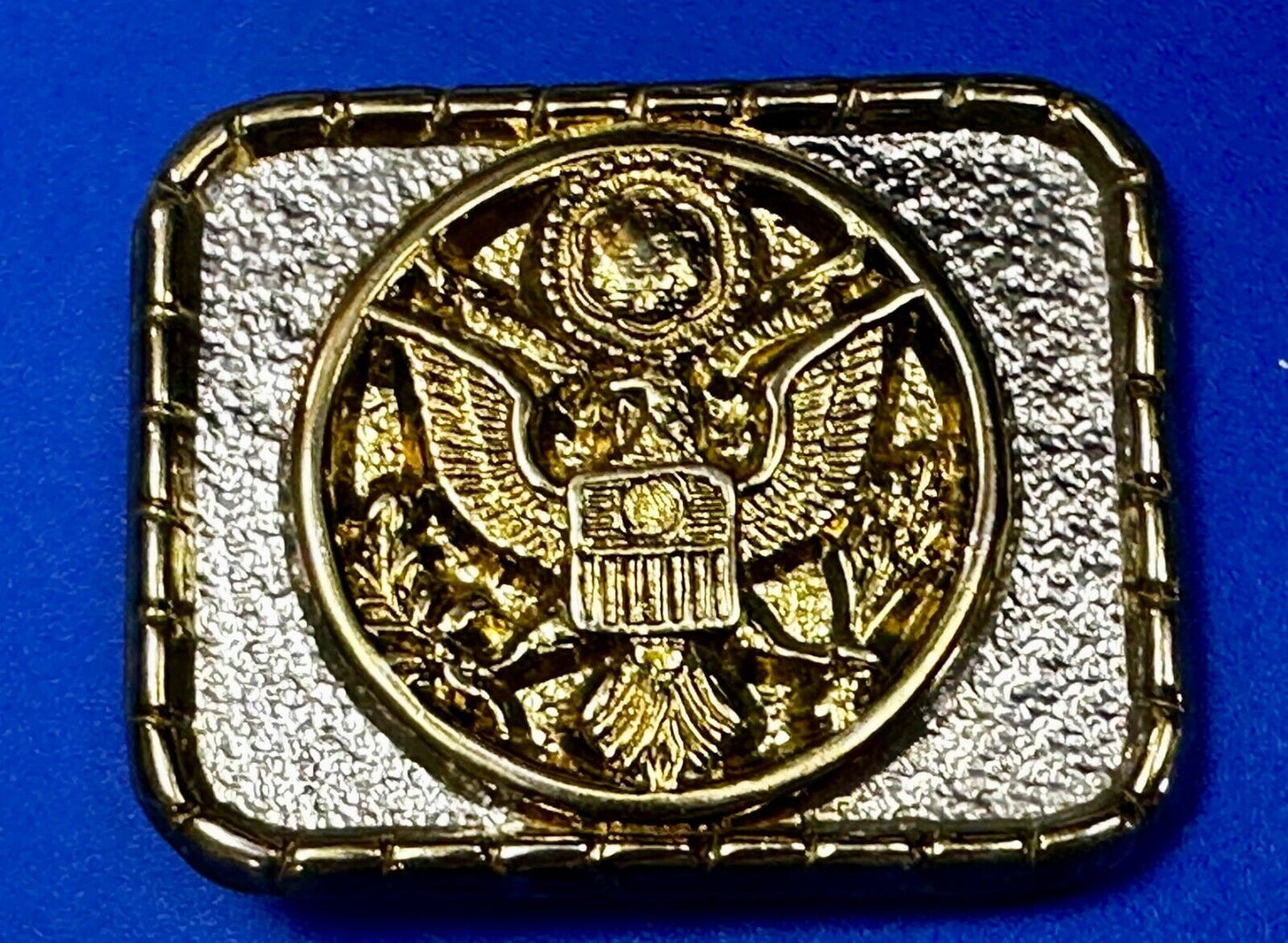 United States Of America Silver & Gold Tone Eagle Shield Arrows Usa Belt Buckle