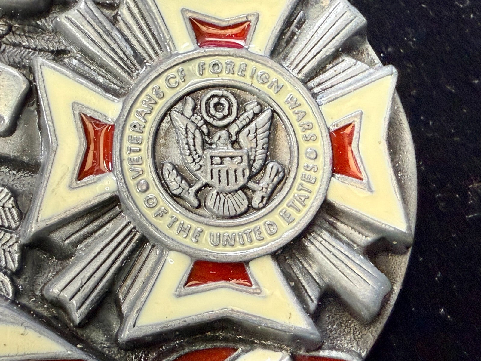 VFW American Heroes Veteran of Foreign War Victory US Flag  Belt Buckle