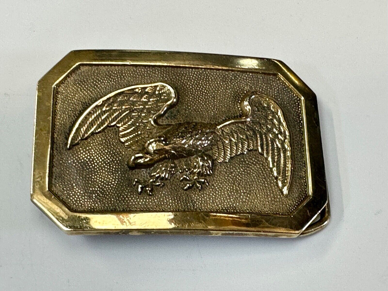 American Bald Eagle Patriotic USA 1978 solid brass belt buckle by Baron Buckles