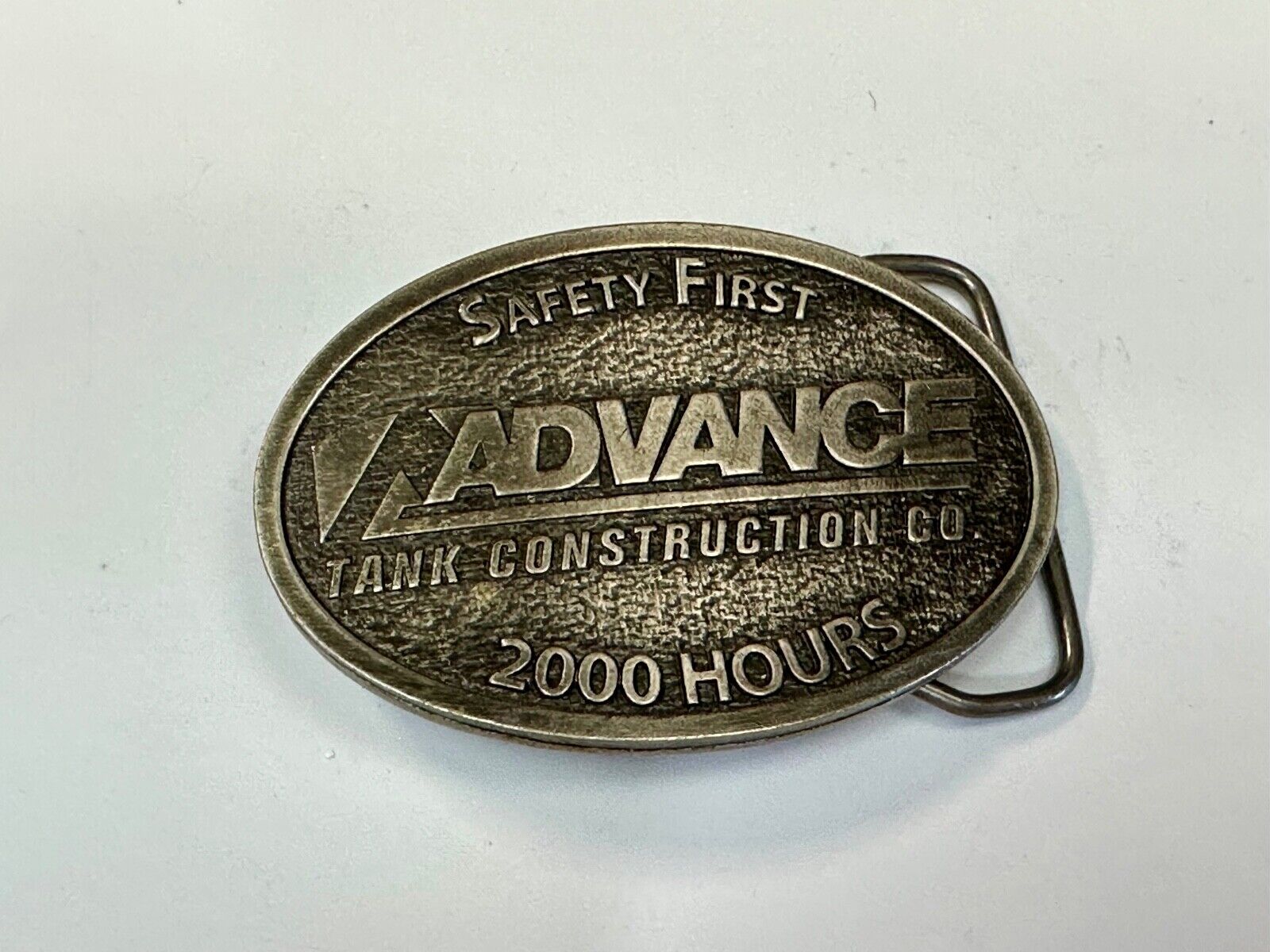 Advance Construction Safety First Award 2000 Hours belt buckle