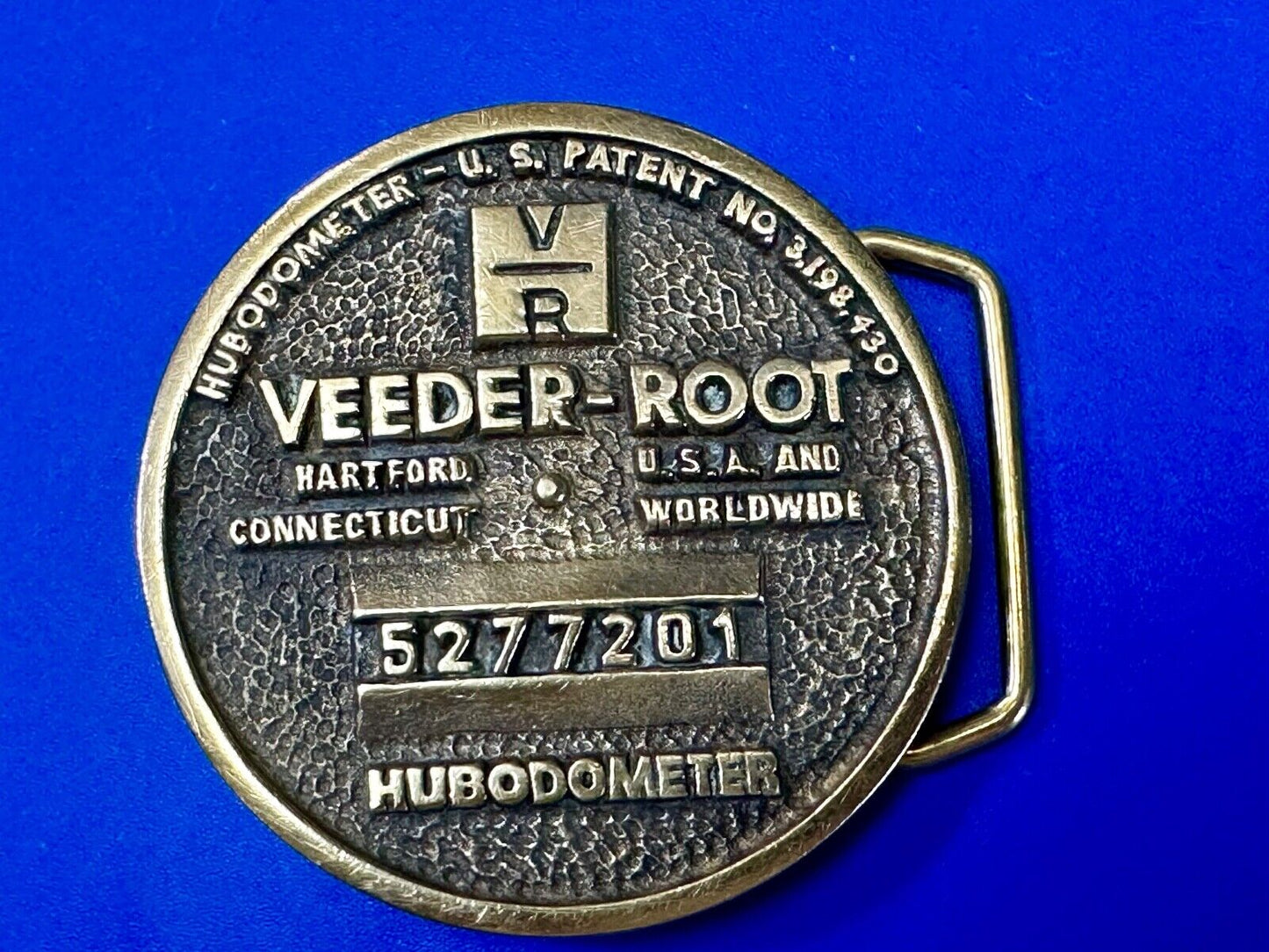 VEEDER-ROOT WHEEL END HUBODOMETERS Belt Buckle By Paul Rollins Associates