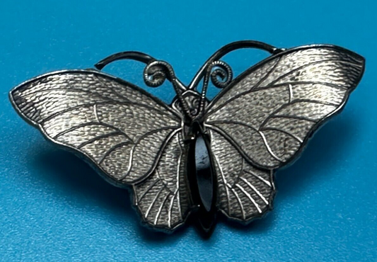 Beautiful Butterfly Cutout Silver Tone Brooch Pin Original by Robert