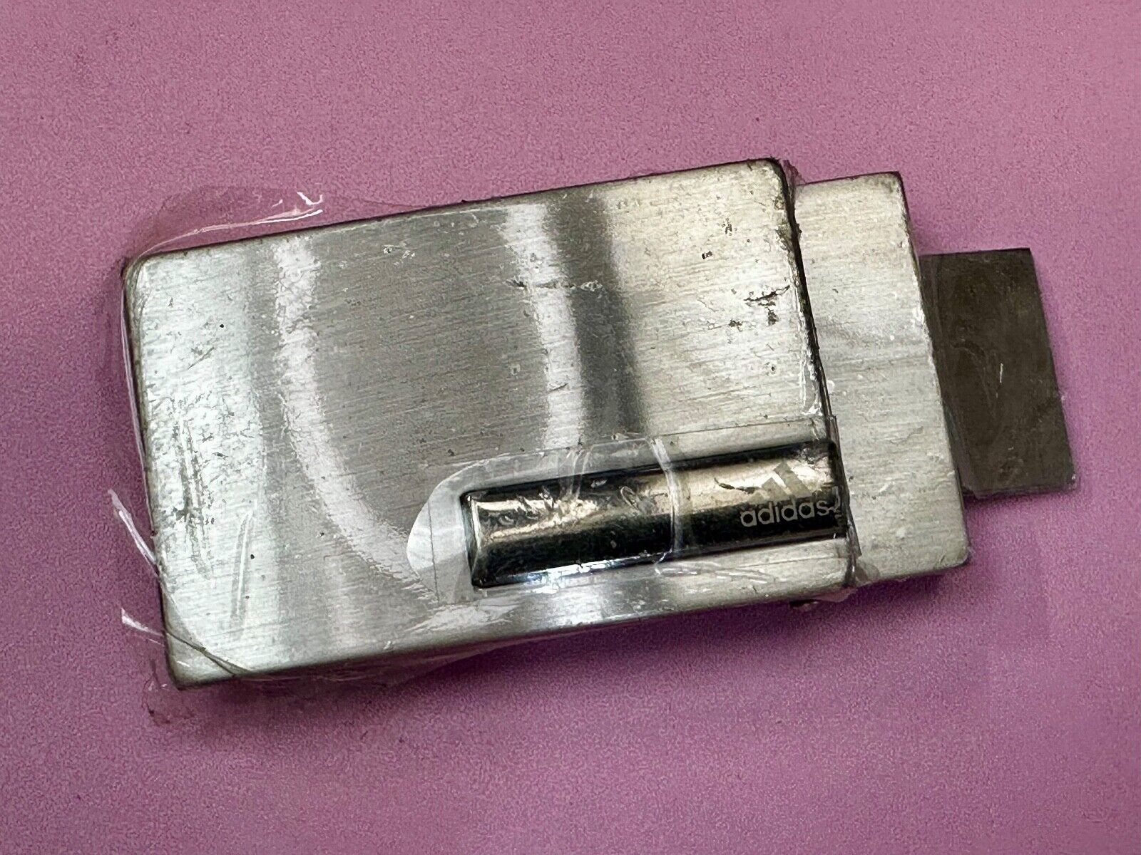 Adidas Clamp On Silver Tone Belt Buckle