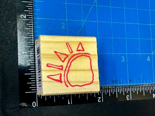 Bear Animal Paw Print - NOS 1.5" Rubber Stamp for Crafting and Card Making