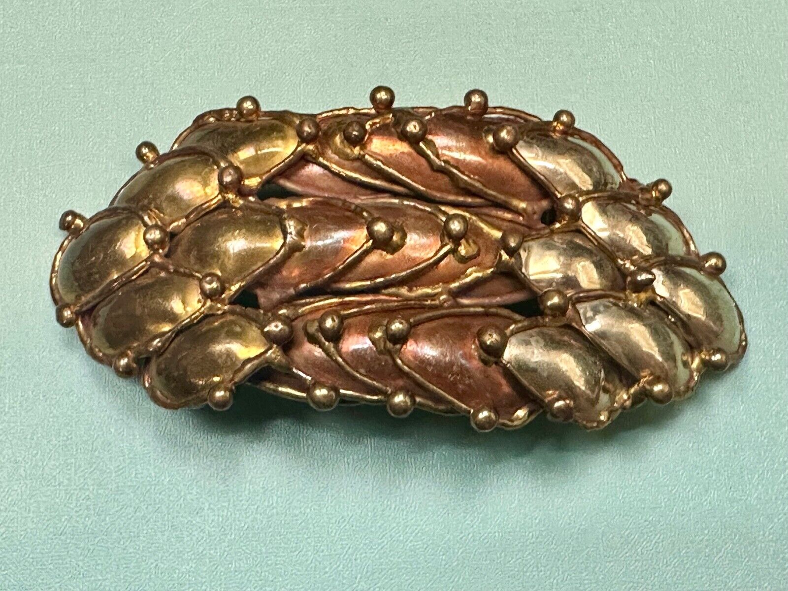 Abstract Brutalist Artisan Mixed Metal Hippy HUGE!  Belt Buckle