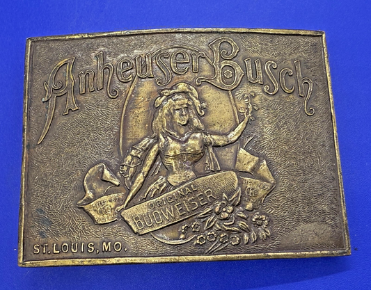 Anheuser Busch Original Budweiser St. Louis Mo. Promo Belt Buckle Bergamot B-168