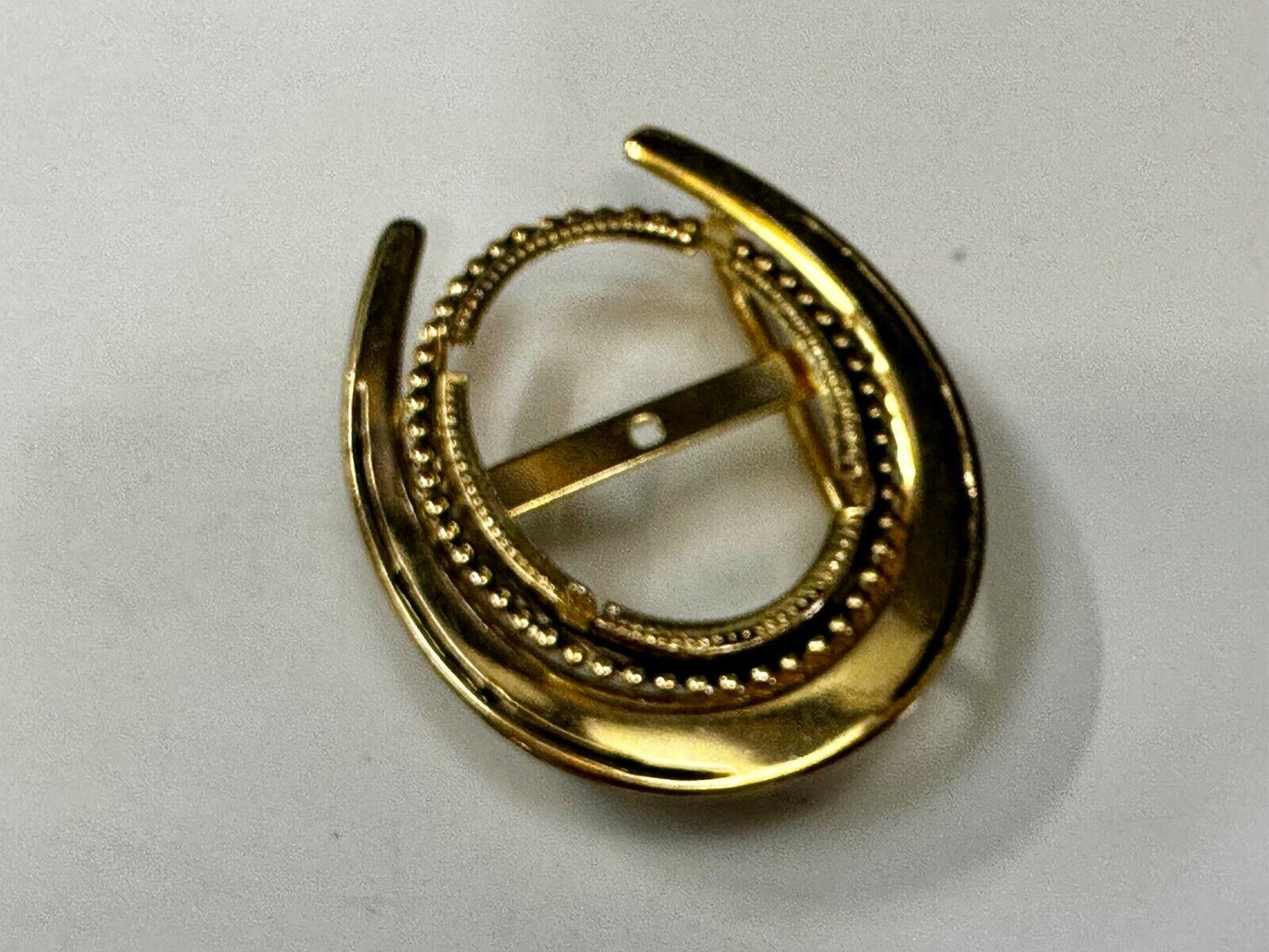 30 x 40 mm Gold Color Horseshoe Belt Buckle To Mount Your Cabochon Gem Stone