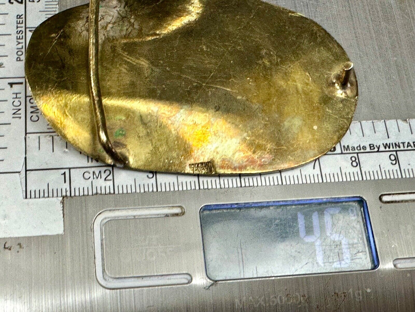 A Project belt buckle to repair - Missing inlaid inlay Abalone shell