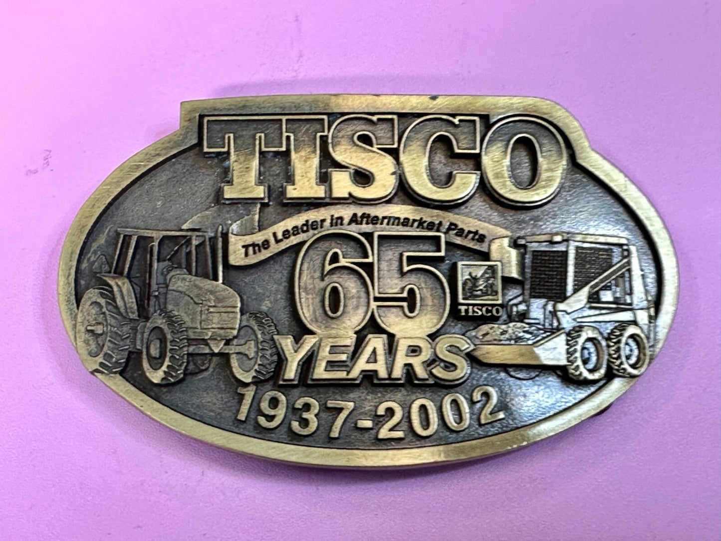 TISCO 65 Years 1937-2002 Series XIV The Leader in Aftermarket Parts Belt Buckle