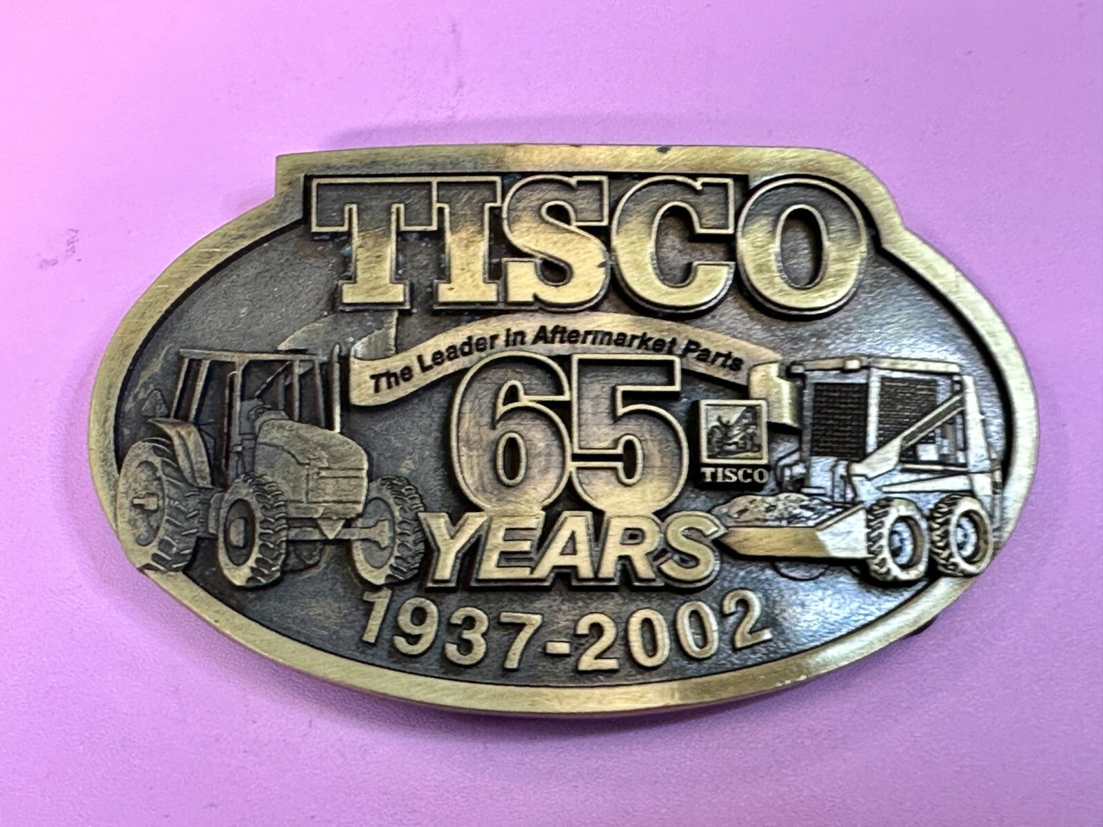 TISCO 65 Years 1937-2002 Series XIV The Leader in Aftermarket Parts Belt Buckle