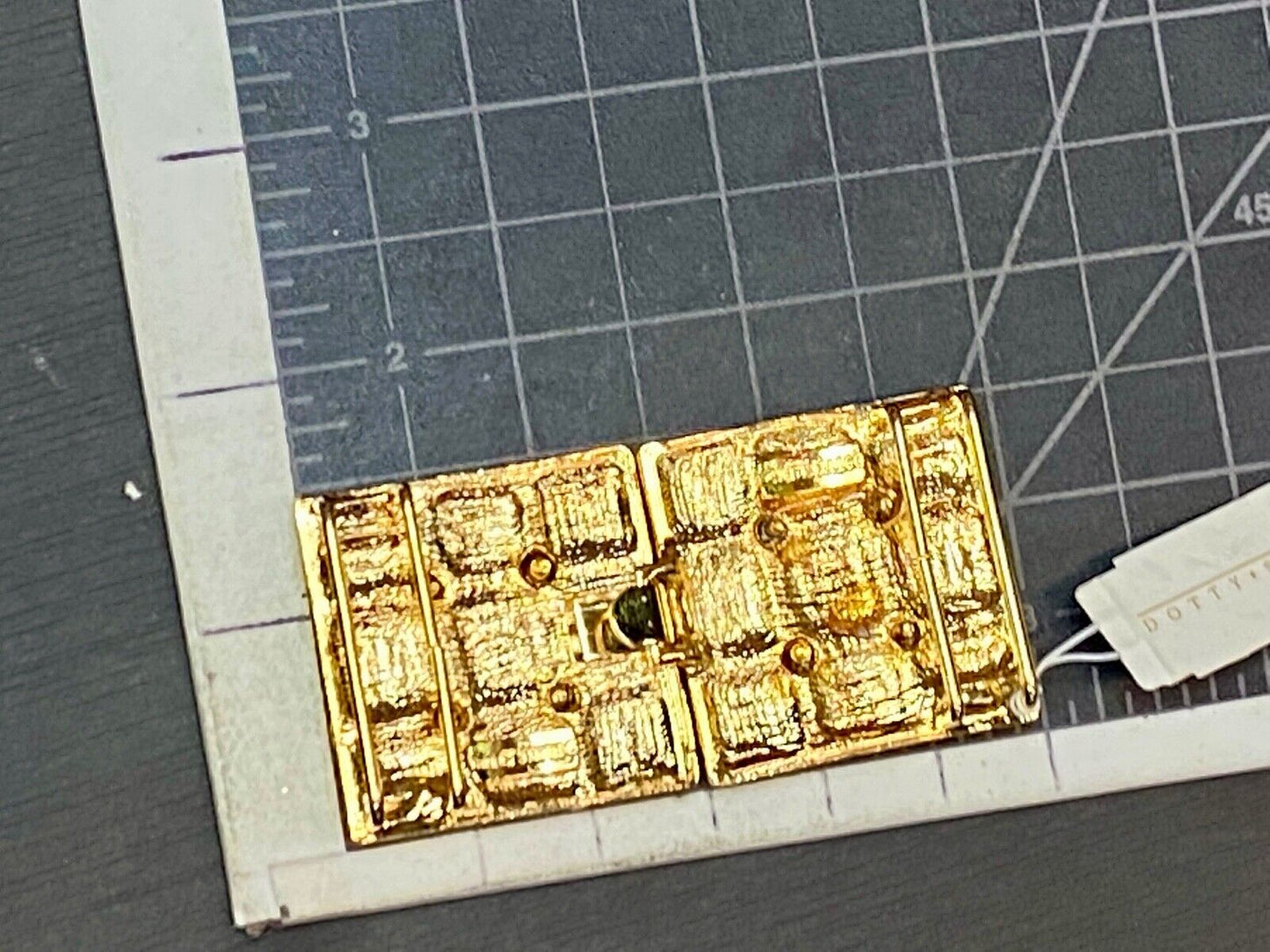 Vintage gold tone two piece interlocking belt buckle by Dotty Smith 