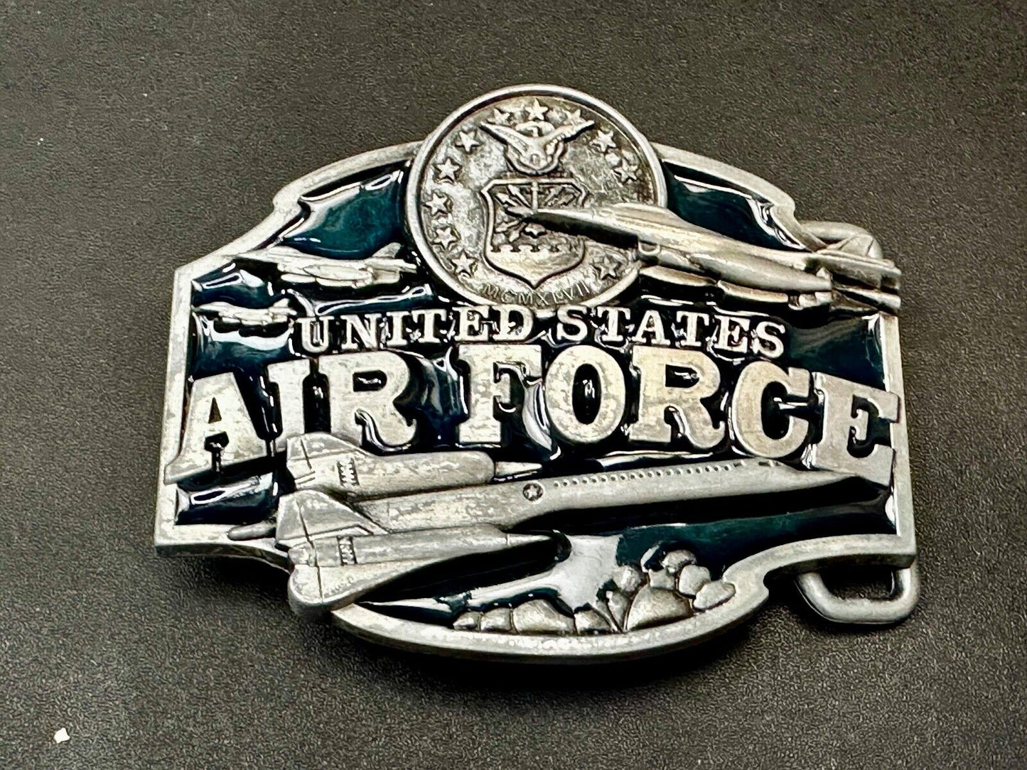 United States Air Force Raised Dimensional Plane Emblem Belt Buckle