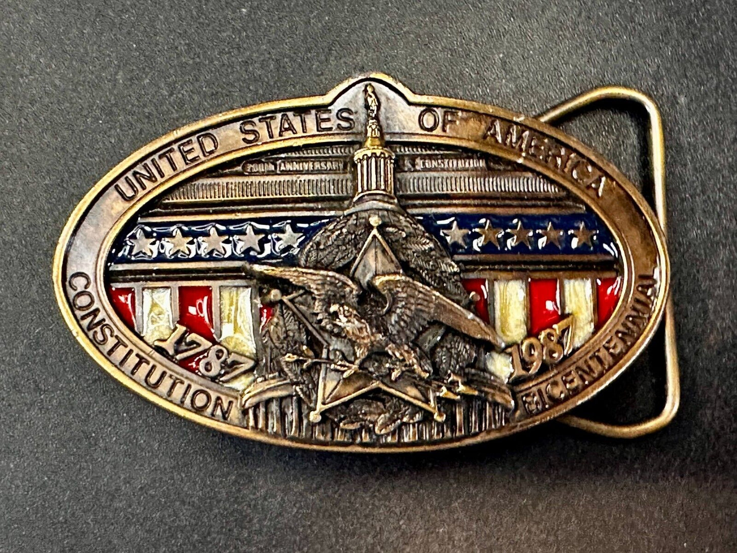 United States of America Constitutional Bicentennial Commemorative Belt Buckle