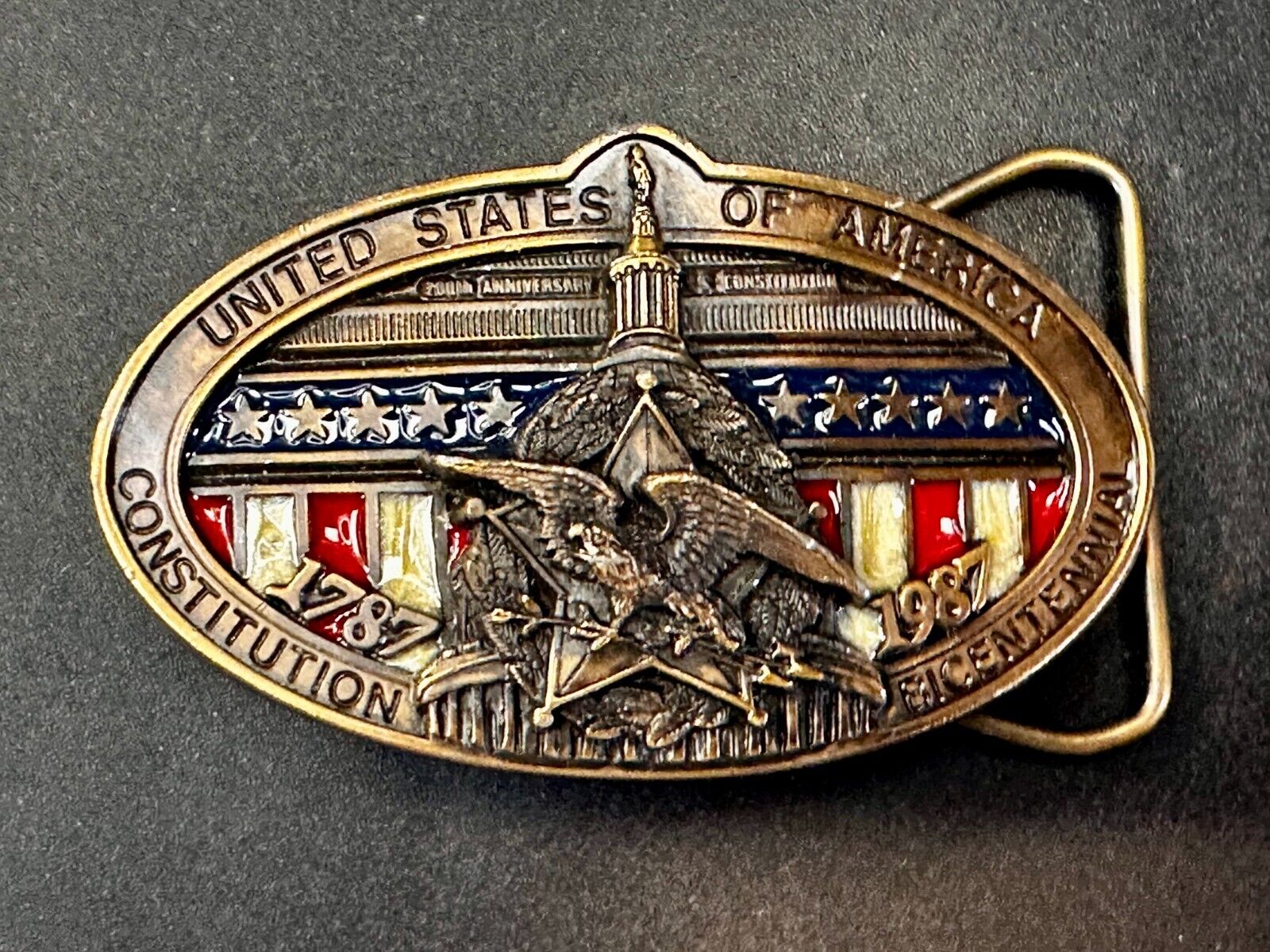United States of America Constitutional Bicentennial Commemorative Belt Buckle