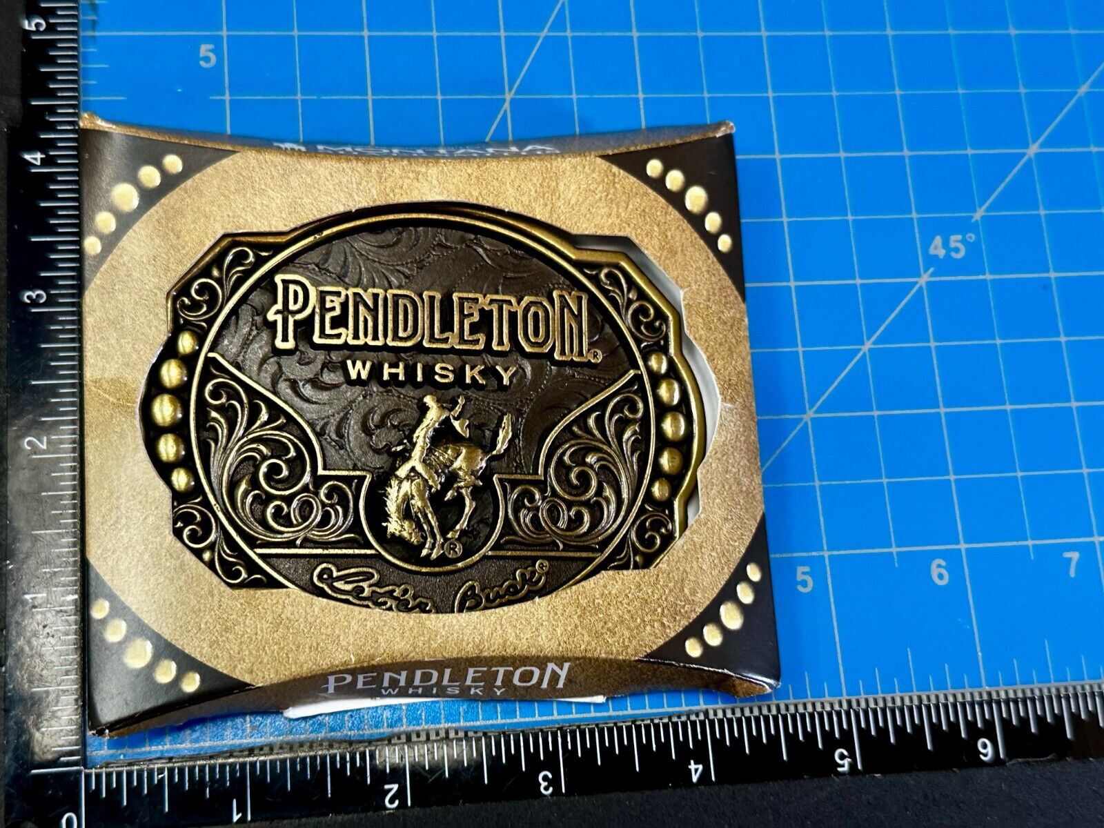 2024 Pendleton whiskey Let'er Buck Rodeo Cowboy Montana Silversmiths Belt Buckle