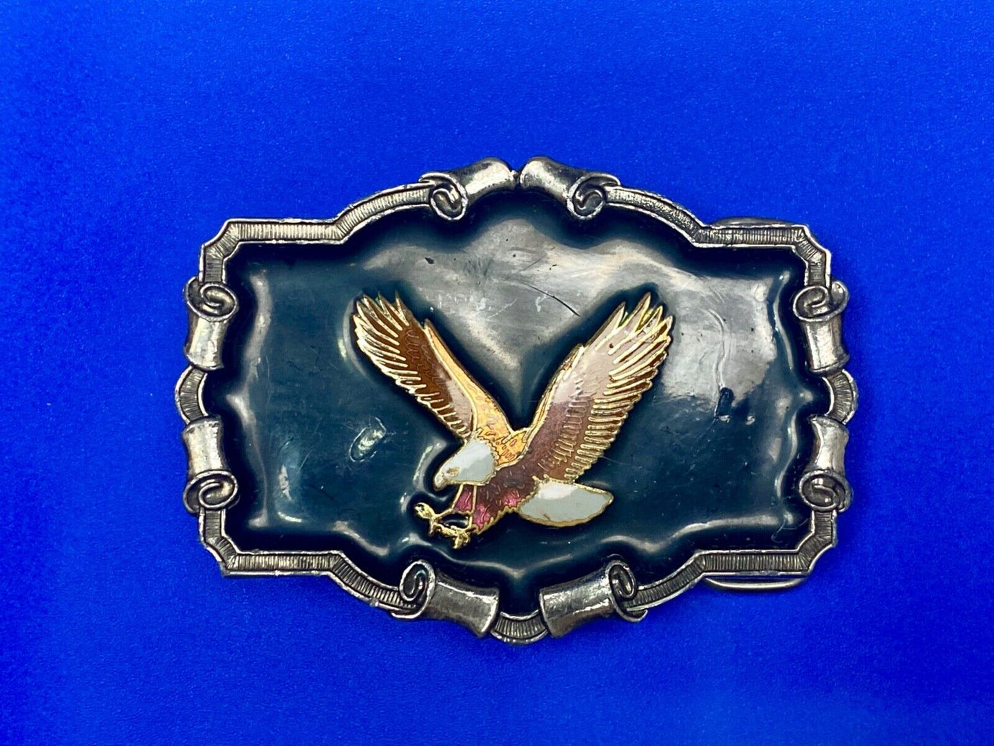 Amazing - Hunting Diving Flying American Eagle Belt Buckle - Vintage 1979 Studio