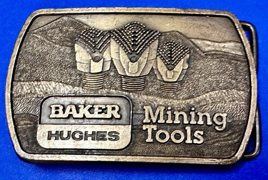 Baker Hughes Mining Tools Mine Drilling Bit Head Advertisement Belt Buckle -1991