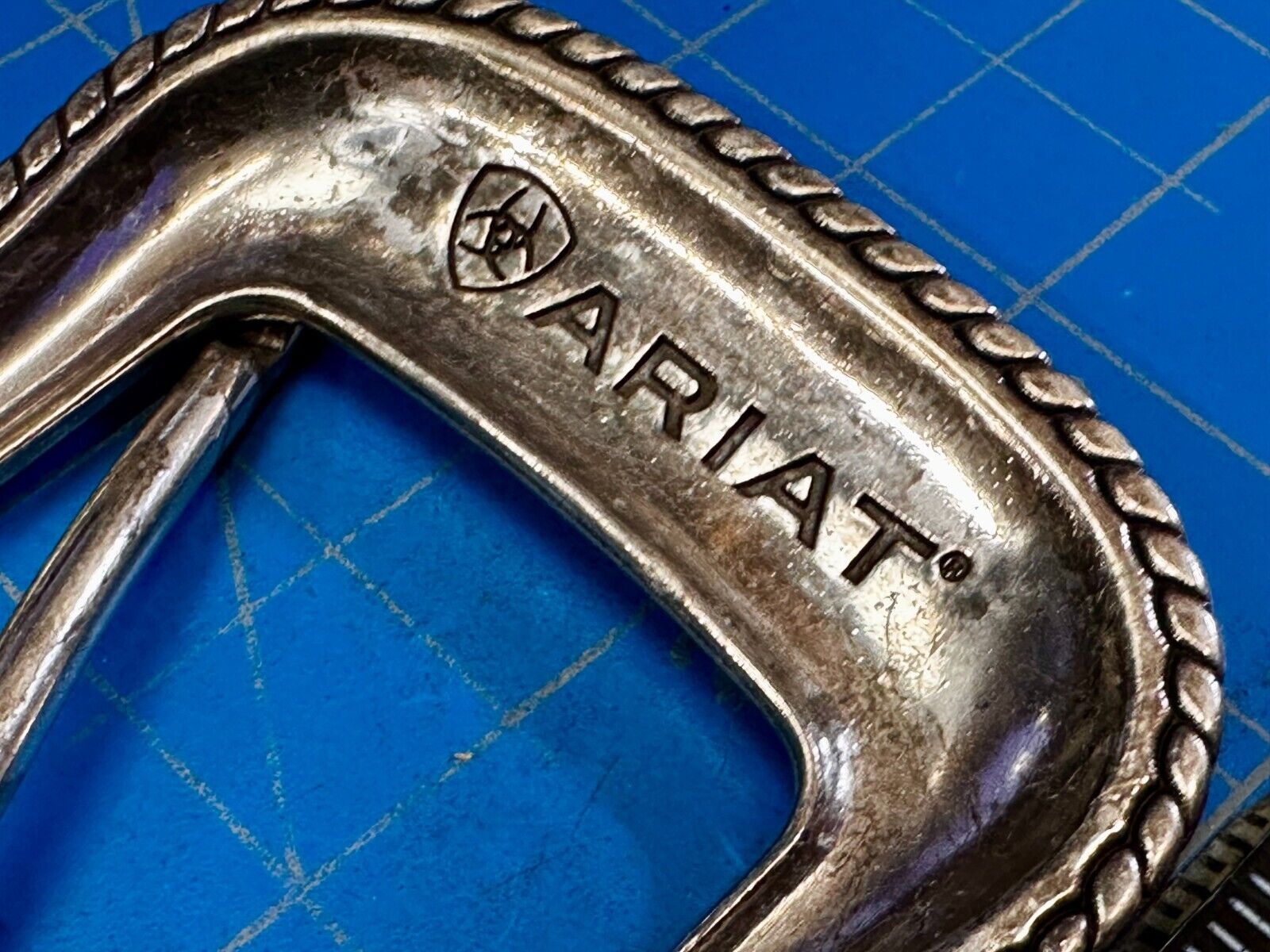 ARIAT Silver Belt Buckle A2108 Ranger Style Replacement Western Belt Buckle