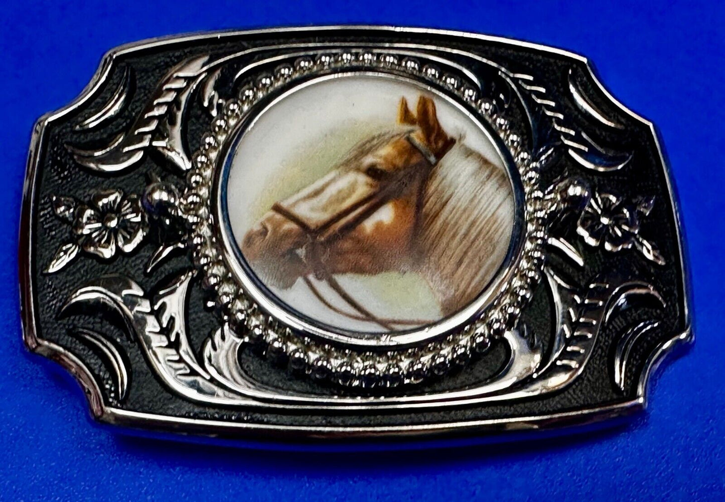 Horse Head Picture Belt Buckle - or blank for your dollar coin or 39mm stone!