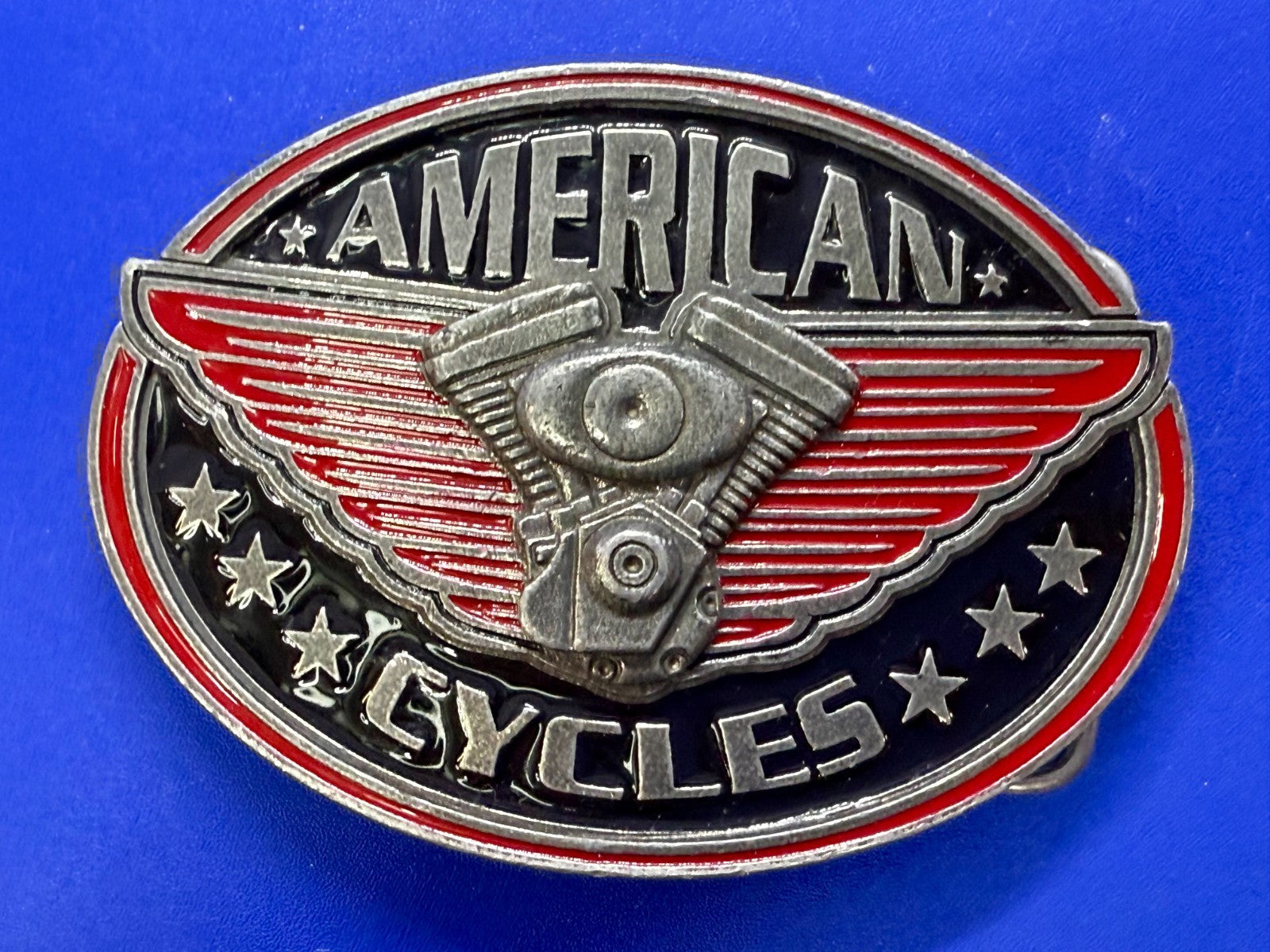 AMERICAN BIKER CYCLES V-Twin Engine Motorcycle Wings EJC 2004 Belt Buckle