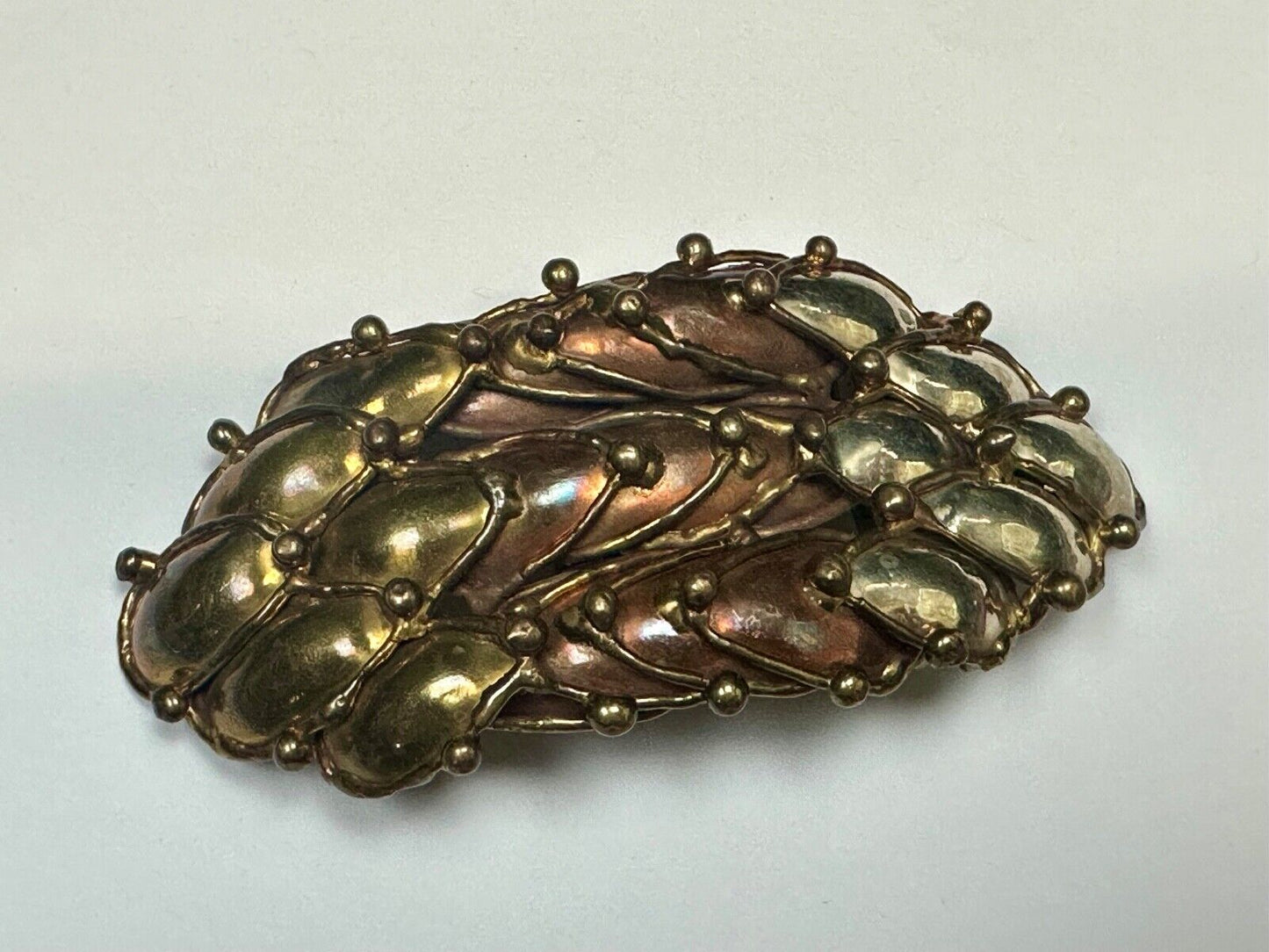 Abstract Brutalist Artisan Mixed Metal Hippy HUGE!  Belt Buckle