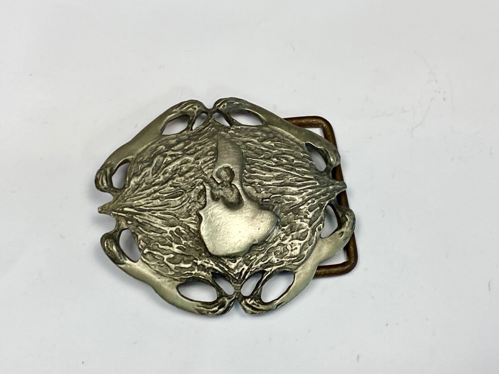 Abstract Duck, Birds Cowboys?   Unique Pewter Belt Buckle By Ojb 1999
