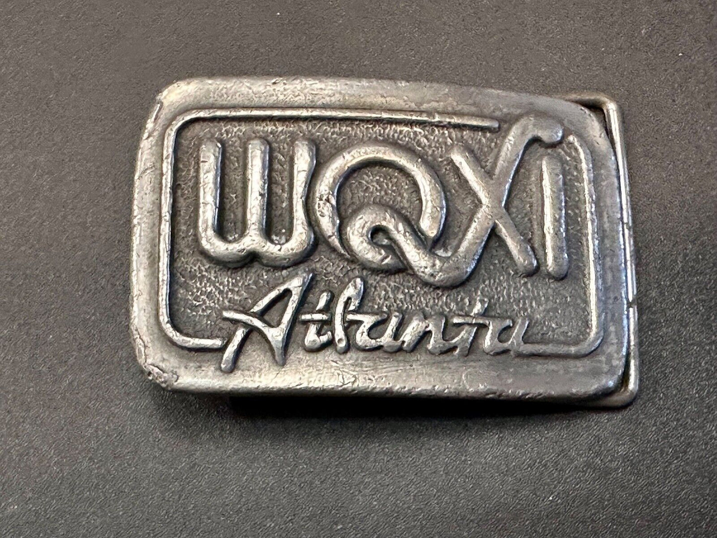 1976 WQXI ATLANTA Vintage Belt Buckle. Collectible, RADIO STATION Promo