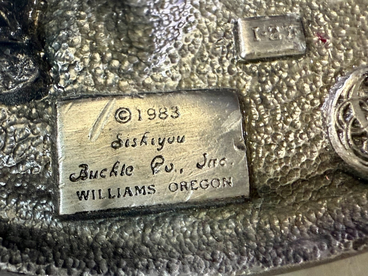 America's #1 Sports Rodeo Cowboy Bronc Rider Vintage 1983 Siskiyou Belt Buckle