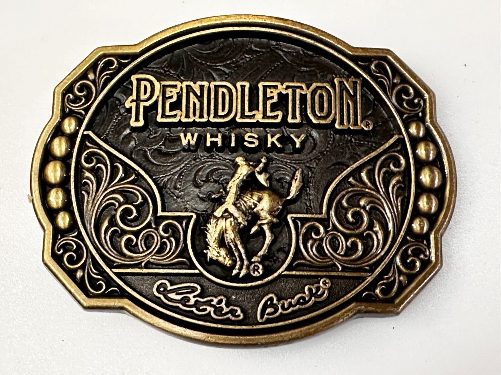 2024 Pendleton Whiskey Let'er Buck Rodeo Cowboy Montana Silversmiths Belt Buckle