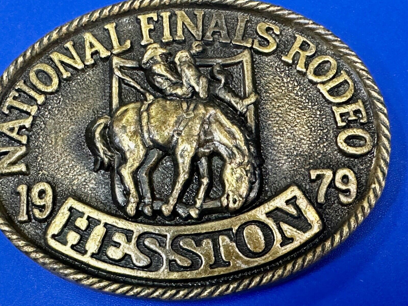 1979 Hesston National Finals Rodeo NFR Limited Edition Collectors Belt Buckle