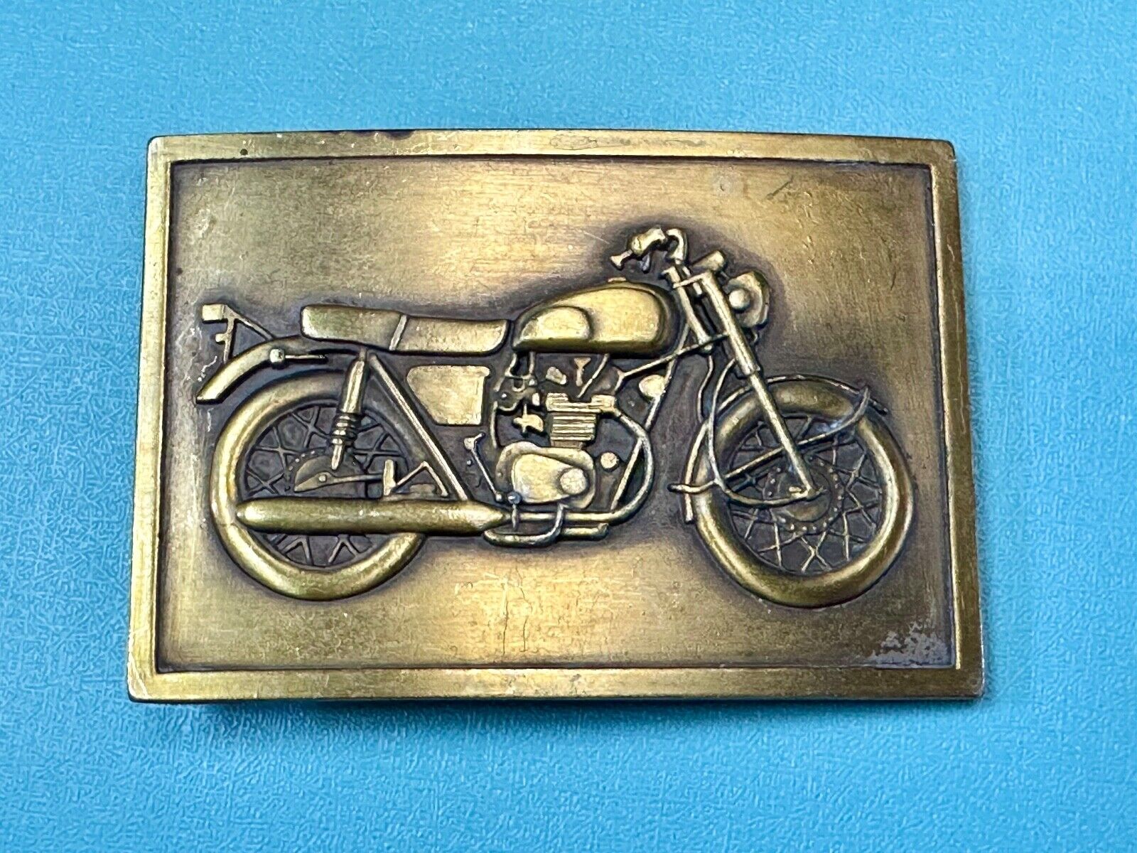 Bikers Motorcycle Brass tone Vintage Belt Buckle