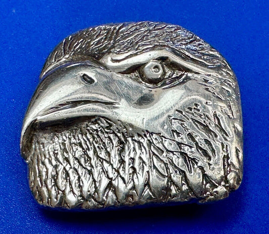 Bald Eagle Head - Patriotic America Silver Belt Buckle Artisan Made signed MH