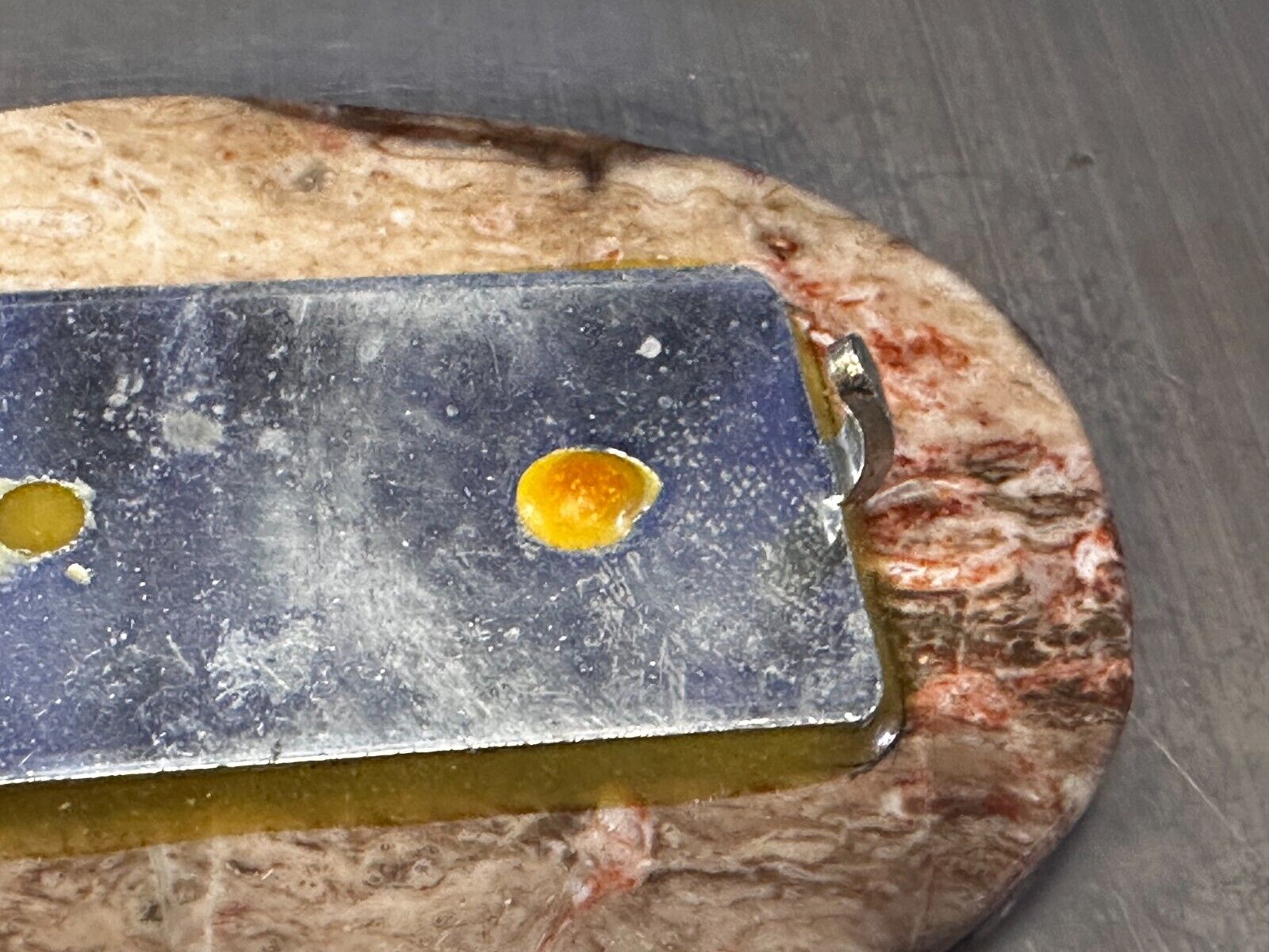 Unique Stone Rock Oval Shaped Artisan Hippy Vibe Slab Belt Buckle