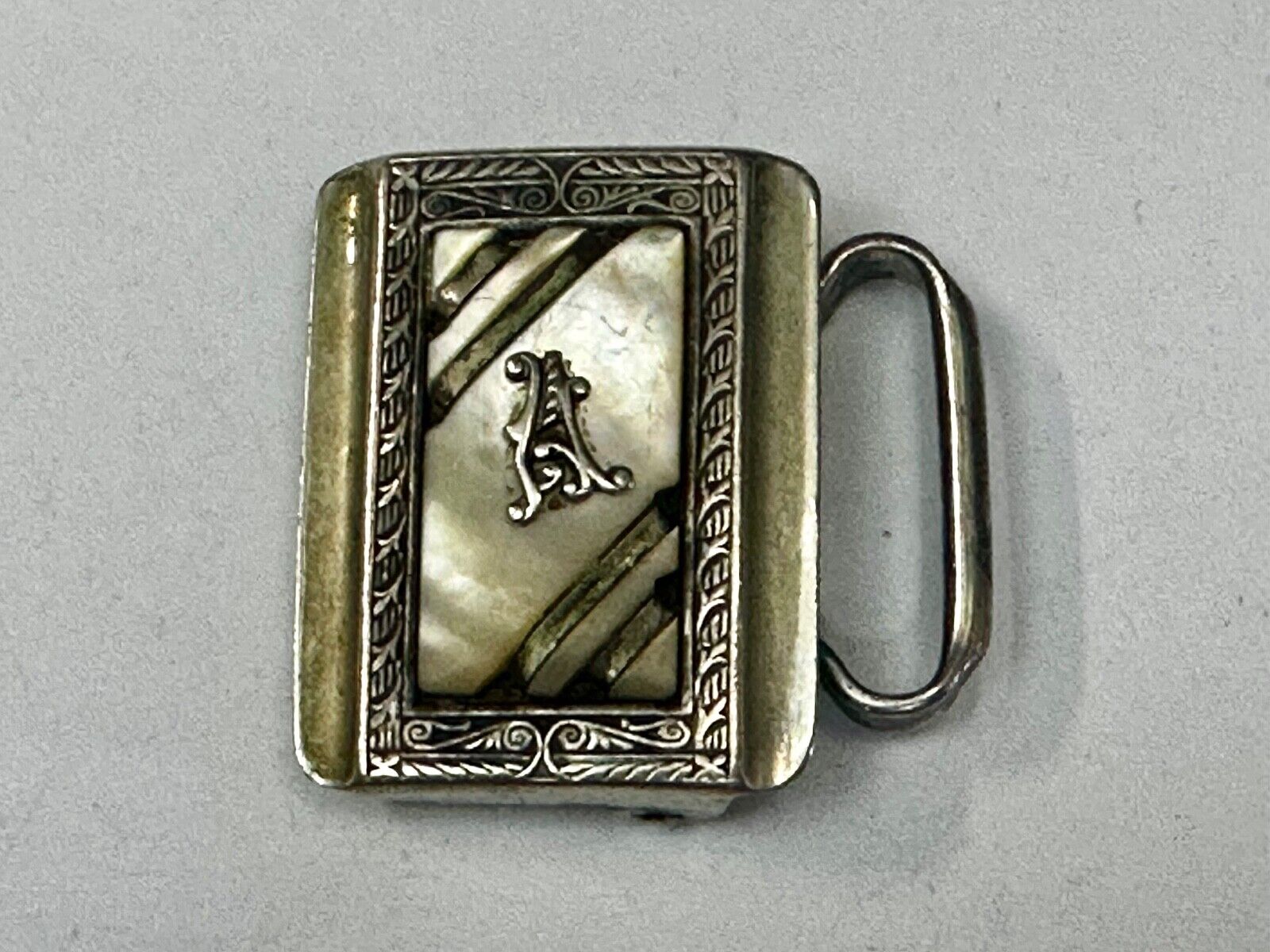 Art Deco Letter A Initial Monogram Belt Buckle by KantSlip