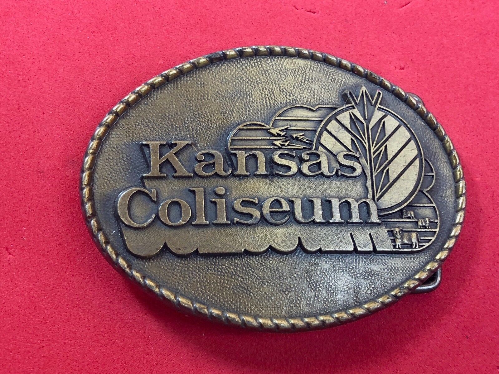 Vintage  - Ks Kansas Coliseum Event Center  - Promotional belt buckle 