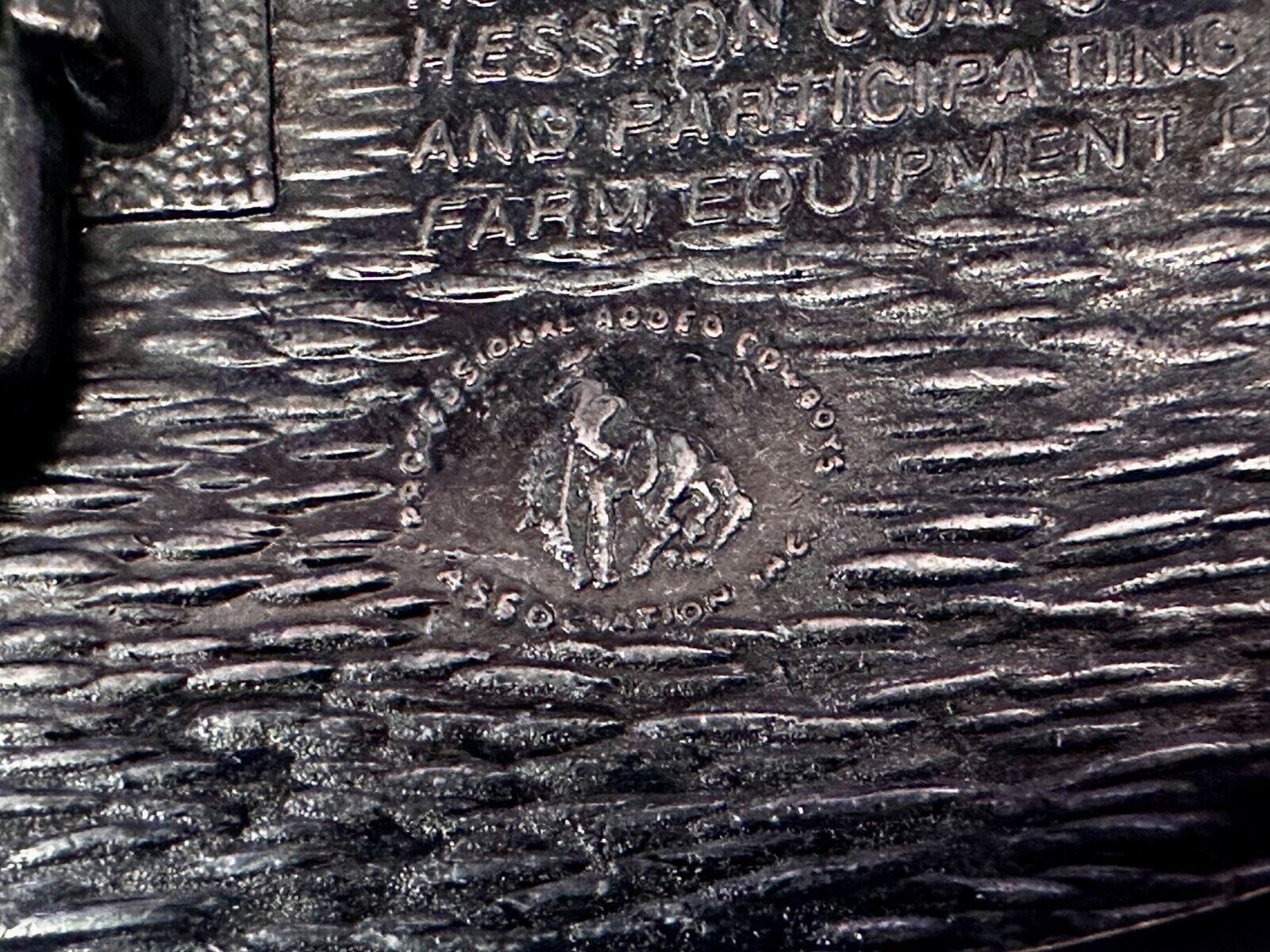 1985 Hesston NFR National Finals Rodeo Cowboys Western Belt Buckle
